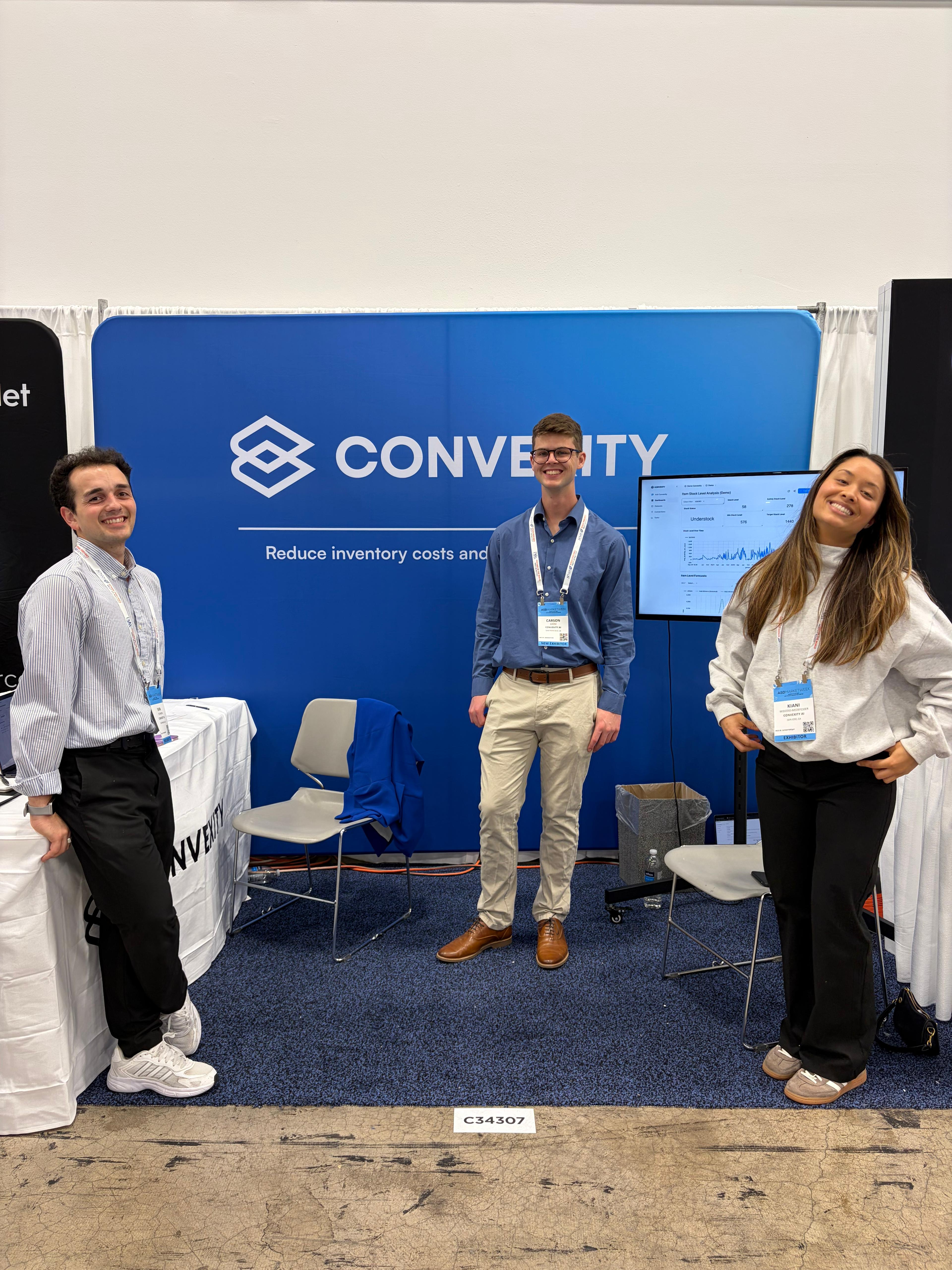 Convexity team at a conference booth